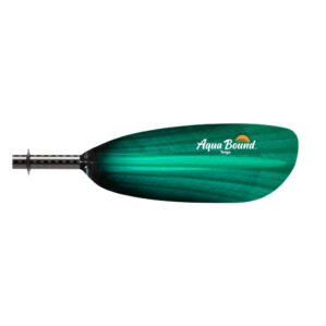 Aqua Bound Tango fiberglass paddle blade in green tide color. Available at Riverbound Sports in Tempe, Arizona.