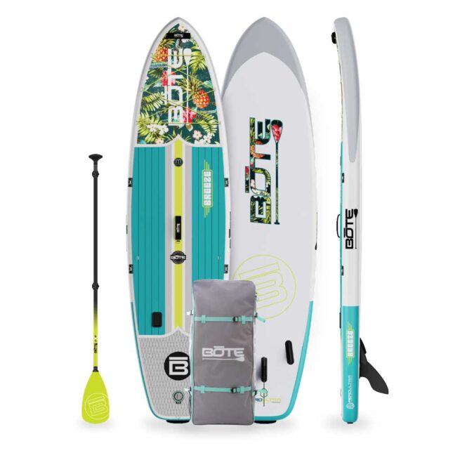 Bote Boards 10'6" Breeze Native Floral Cuda Stand-up paddleboard package. Riverbound Sports Paddle Company