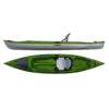 Eddyline Caribbean 12' sit on top kayak split side and top in seagrass and silver. Riverbound Sports authorized Eddyline dealer in Tempe, Arizona.