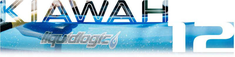 Liquidlogic Kiawa 12 Sit On Top Kayak Logo on riverboundsports.com. Authorized Liquidlogic dealer in Tempe, Arizona.