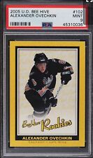 2005-06 UD BEE HIVE YELLOW ALEXANDER OVECHKIN ROOKIE #102 RC GRADED PSA 9 MINT