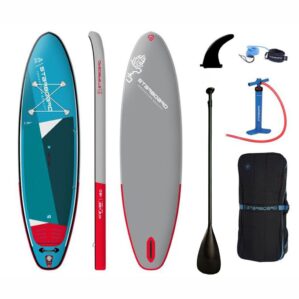 The Starboard SUP inflatable Zen 10'8" package. Available at Riverbound Sports in Tempe, Arizona.