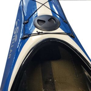 Stellar S16 G2 Touring Kayak cockpit and deck pod. Riverbound is a Stellar Kayak authorized retailer in Tempe, Arizona.