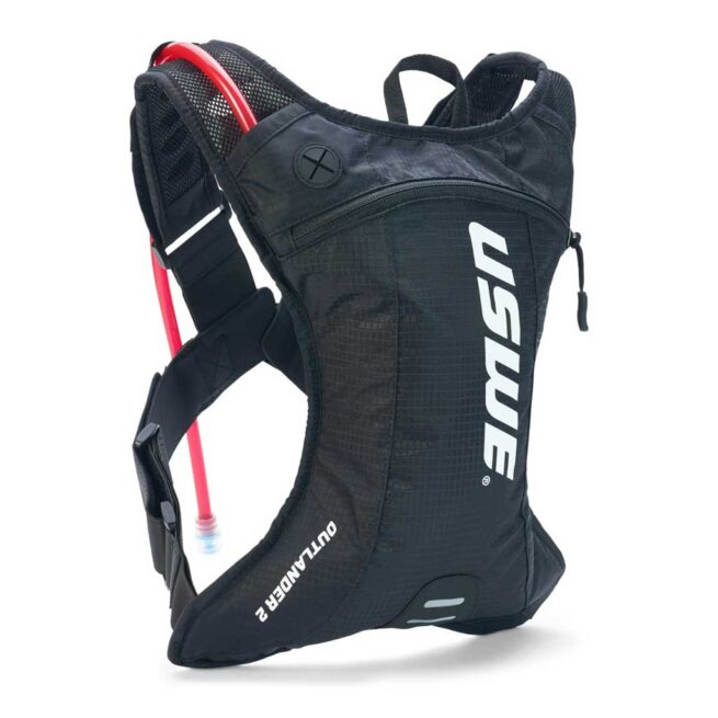 USWE Outlander 2L Hydration Pack in carbon black. Available at Riverbound Sports in Tempe, Arizona.