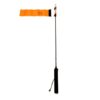 YakAttack kayak Visipole II flag with black fiberglass with orange flag and light.