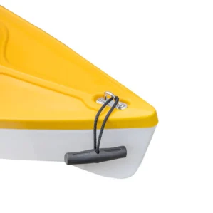 Eddyline Sky 10 carry handle on yellow kayak. Available at authorized Eddyline dealer, Riverbound Sports in Tempe, Arizona.