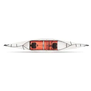 Oru Kayak Haven TT Tandem folding kayak top view. Available at Riverbound Sports store in Tempe, Arizona.